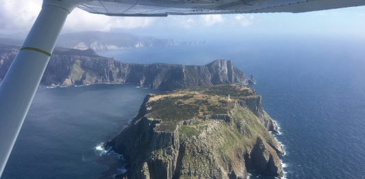 Aerial view of Tasman Island