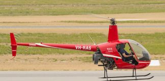 A Robinson R22 helicopter