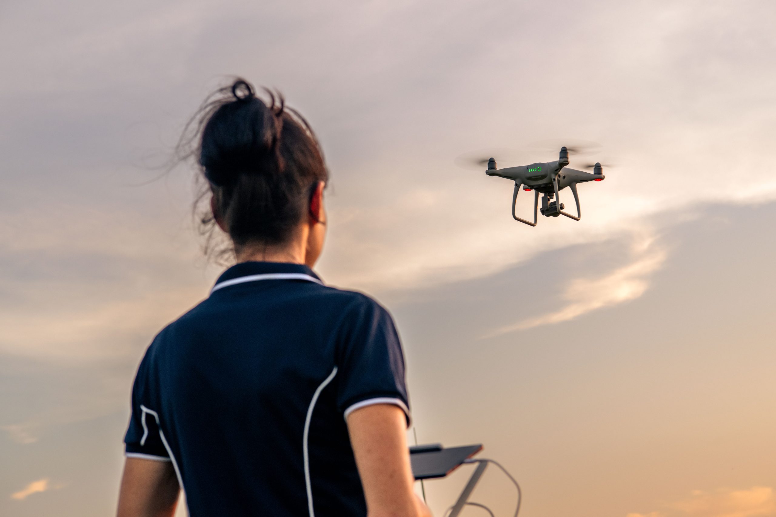 Rebecca flying a Phantom 4 in Darwin, (Source: NACAS)