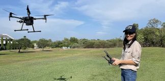 Rebecca flying the M600 (Source: NACAS)