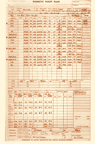 Domestic flight plan